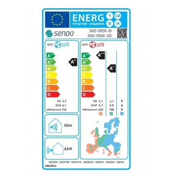 Sendo Daiki SND-09DK Κλιματιστικό Inverter 9000 BTU A++/A+++